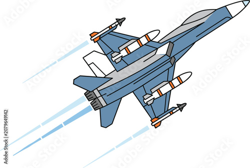 Photos Supersonic Military Fighter Jet Aircraft Vector Illustration Climbing with Engin