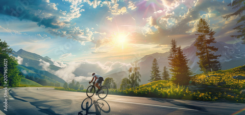 Bicycle racing cyclist.