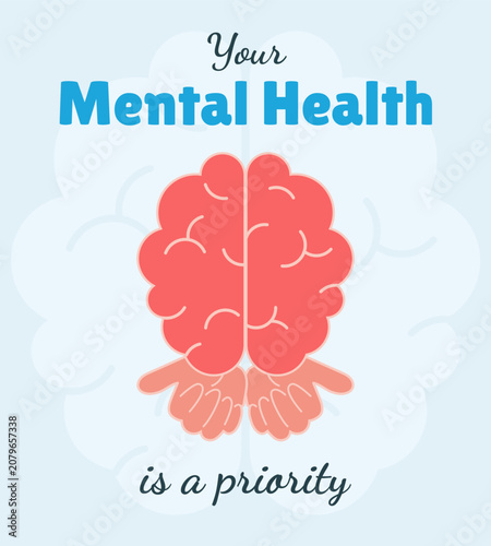 Schilderij op canvas Your mental health is a priority
