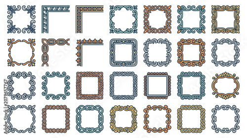 Decorative Frame and Corner Border Set