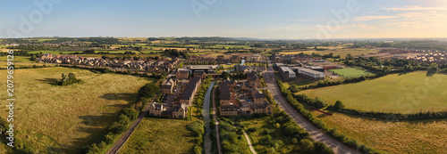 Tableau sur toile Aerial drone footage of Wichelstowe in Swindon, Wiltshire, England, showcasing m