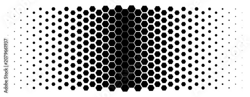 Quadro su tela Black seamless hexagonal pattern