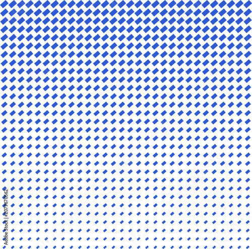 Tableau sur toile Blue geometric halftone dot pattern with vertical gradient effect