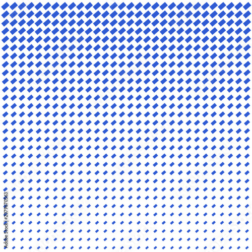 Obraz na płótnie Blue geometric halftone dot pattern with vertical gradient effect