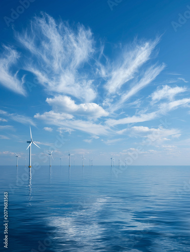 Offshore wind farm generating clean renewable energy