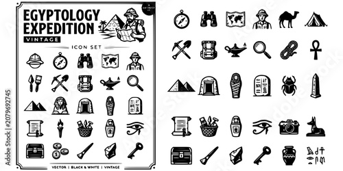 Photos Egyptology Expedition Vintage Black White-Archaeologist Excavate Tomb Discover-E