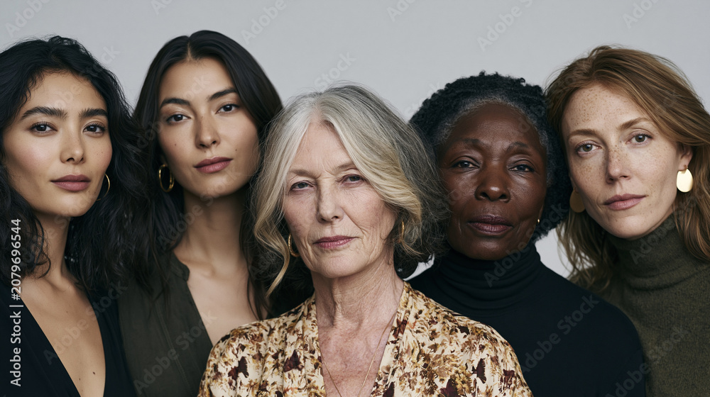 Obraz premium Diverse women of different generations celebrating inclusion and authentic beauty
