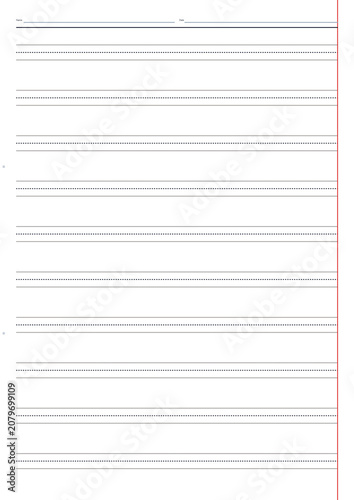Blank lined notebook page for writing or music notation concept  