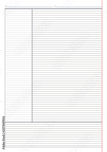 Blank Cornell notes template for study and organization  