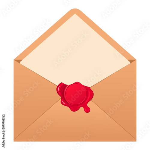 Fotografie Open sealed envelope