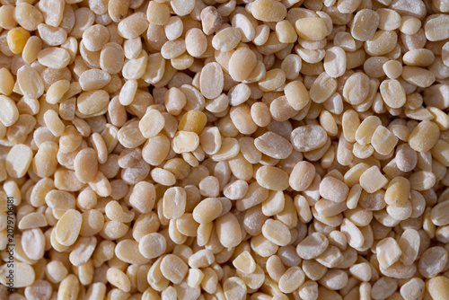 Canvas Print White Urad Dal (Split Black Gram Without Skin) Close Up Photos