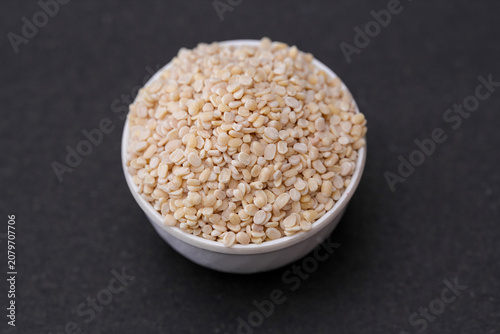 Photography White Urad Dal (Split Black Gram Without Skin) Close Up Photos