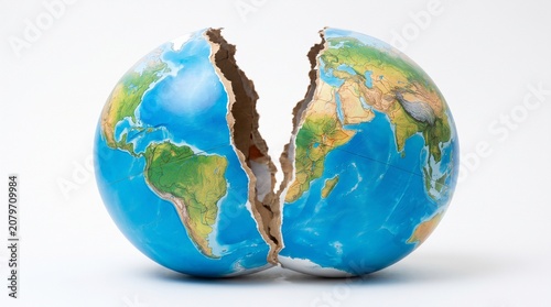 Broken Earth Globe