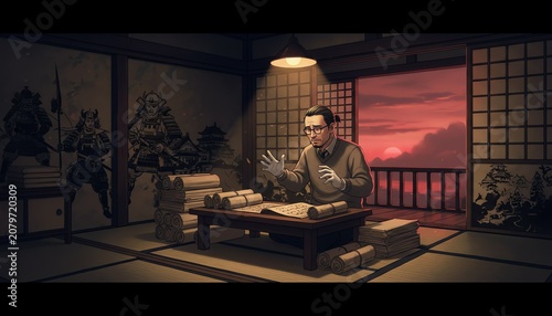 侍の時代の情景 歴史・和風イラスト素材