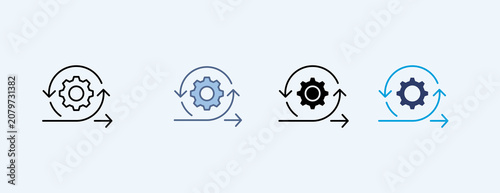 Foto Agility Multiple Icon Illustration Vector