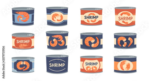 Canned Shrimp Collection: Vintage and Modern Designs