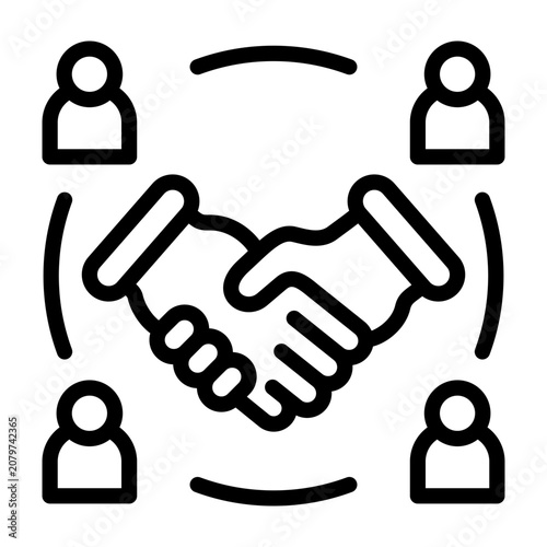 community building icon line