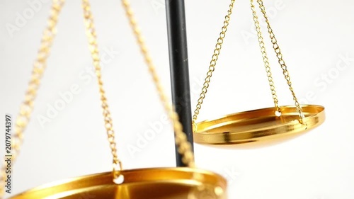 The Balance of Justice and Order. Right Choice Balance. The scales tip in opposing directions. The choice and its consequences. 4k footage