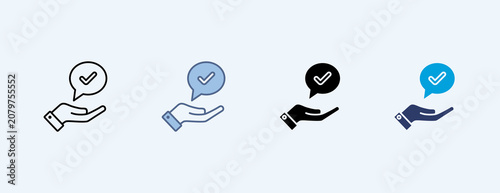 Obraz na plátně Accept Multiple Icon Illustration Vector