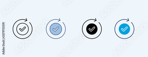 Fotografía Done Multiple Icon Illustration Vector