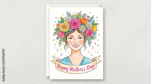 A festive Mothers Day card