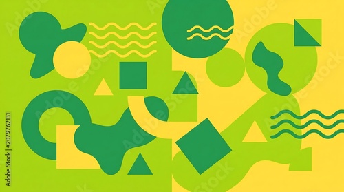 Abstract Geometric Shapes in Vibrant Colors.