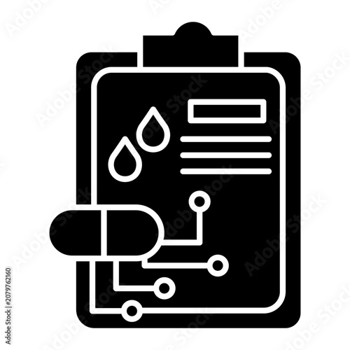 ai medical records Solid icon