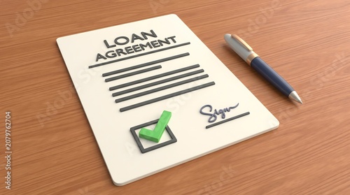 Loan Agreement Document with Signature