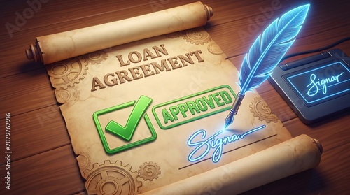 Loan Agreement Document with Signature