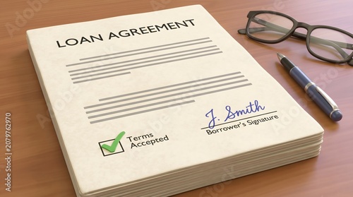 Loan Agreement Document with Signature