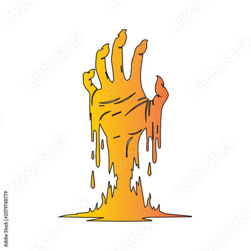 Melting Hand Illustration