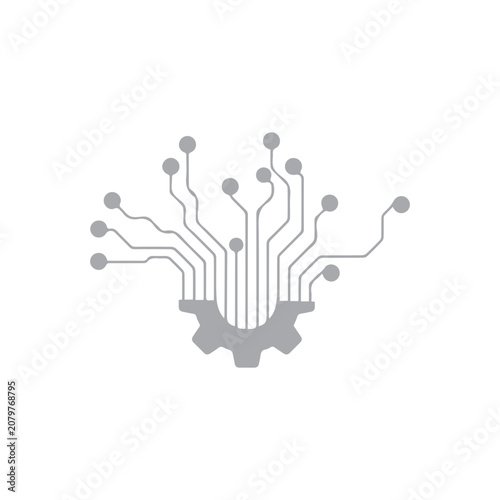 Digital Tech Gear Icon