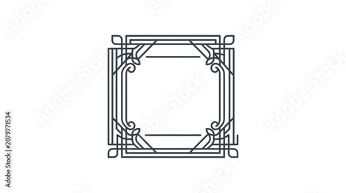 Geometric square frame design element.