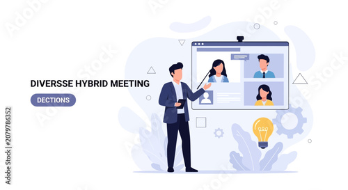 Hybrid Meeting: Presenter Leads Online Discussion with Remote Participants, Idea Generation