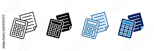 Tableau sur toile Financing Icon Set Multiple Style Collection