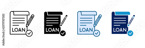 Foto Loan Icon Set Multiple Style Collection