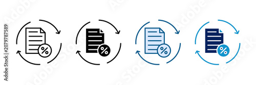 Konstfotografi Refinance Icon Set Multiple Style Collection