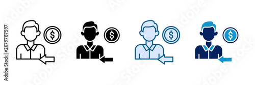 Canvastavla Borrower Icon Set Multiple Style Collection