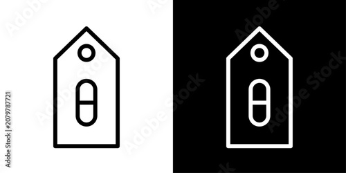 AI smart tag icon featuring label and AI chip representing asset tracking, identification, and inventory management.
