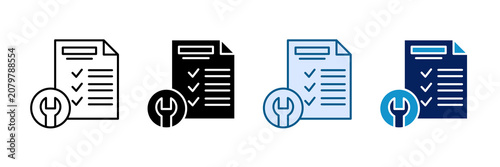 Cuadro en lienzo Recipe Management Icon Set Multiple Style Collection