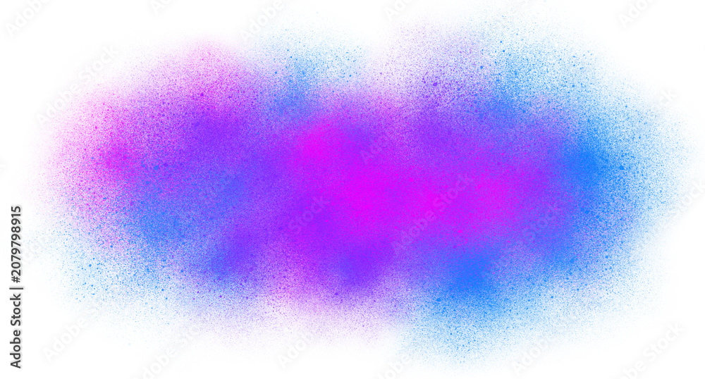 Fototapeta premium Abstract cosmic nebula background with purple and blue powder explosion