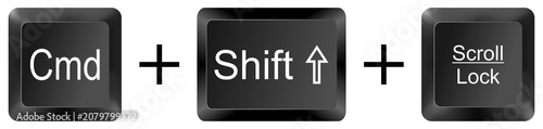 Canvas Print command shift Scroll lock computer keyboard shortcut key button 3d icon symbol s