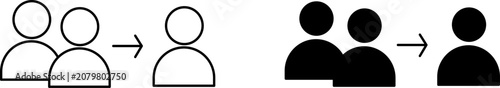Photos Customer Churn Loss Icon Outline and Solid Style