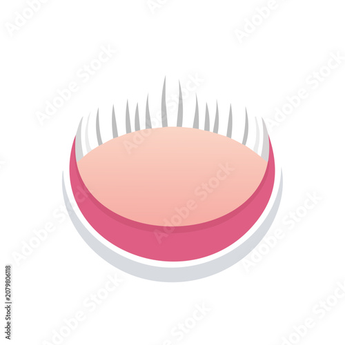 Pink lipstick flat vector illustration