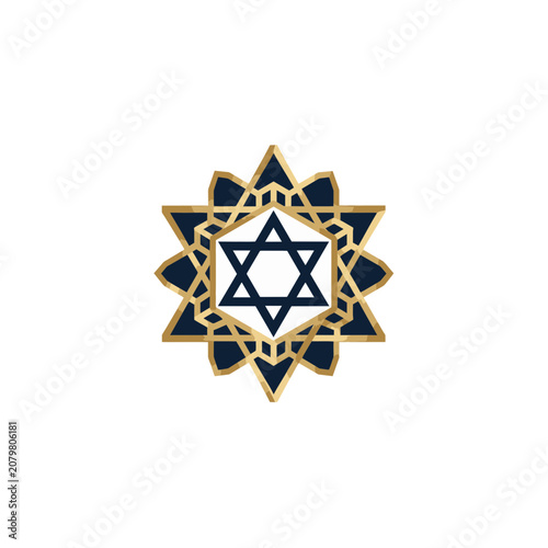 Star of David geometric vector icon
