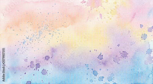 Fotografía Abstract digital pixel art background with soft pastel color blocks and geometri
