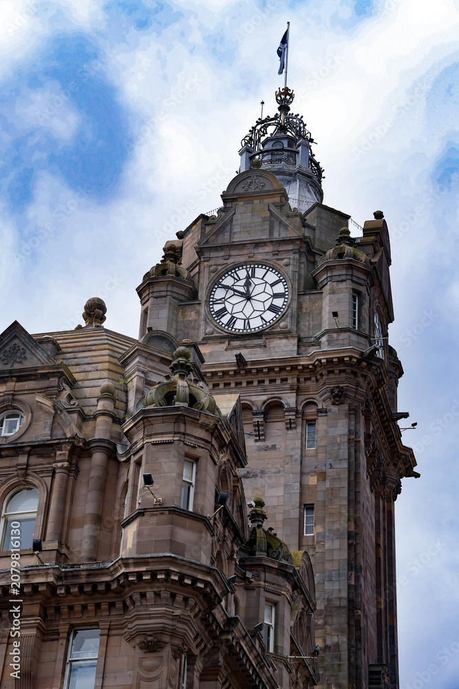 Obraz premium The Balmoral Hotel Clock