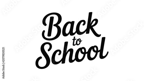 Cuadro en lienzo back to school elegant handwritten typography vector illustration with stylish c