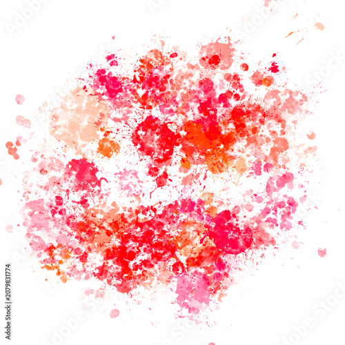 red paint splashes