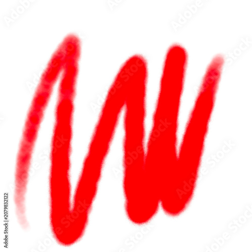 red hand print
